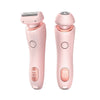 2合1女性脱毛仪 USB充电式修毛器 全身剃毛刀 - 粉色