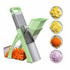 厨房安全多功能切片器,可自由调节食物切碎器,厨房必备蔬菜切碎器,土豆洋葱胡萝卜黄瓜切片器 - 绿色