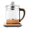 1.8L 电动玻璃茶壶，带滤网和蒸架，18合1智能泡茶机，800W 高硼硅玻璃水壶 - 棕色